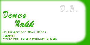 denes makk business card